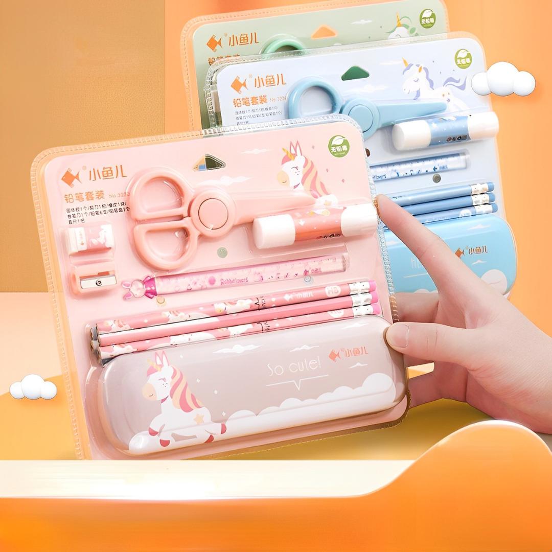 Trendy Cute Kids 7pcs Stationery Set