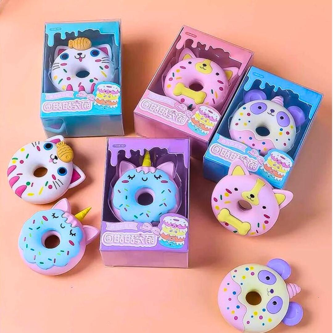 Cute Donut Cartoon Erasers 1pc