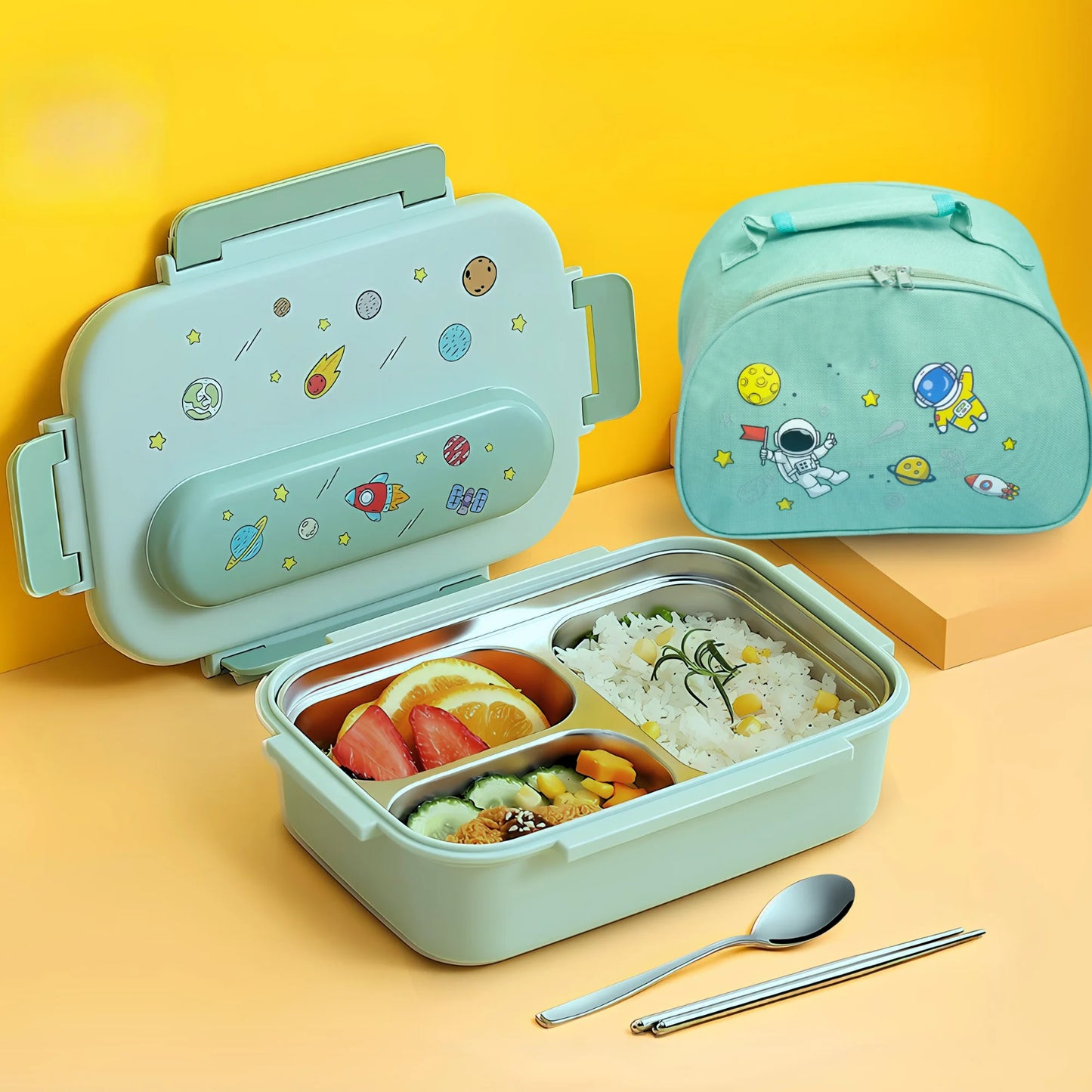 Cute Bento Lunch Box with Insulated Bag