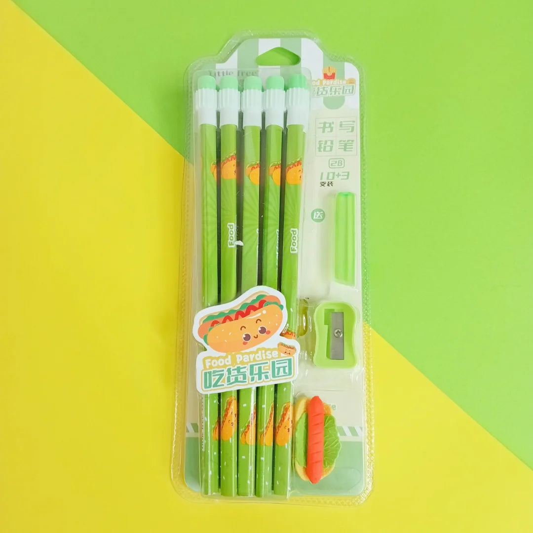 Food 12pcs Pencil Stationery Set