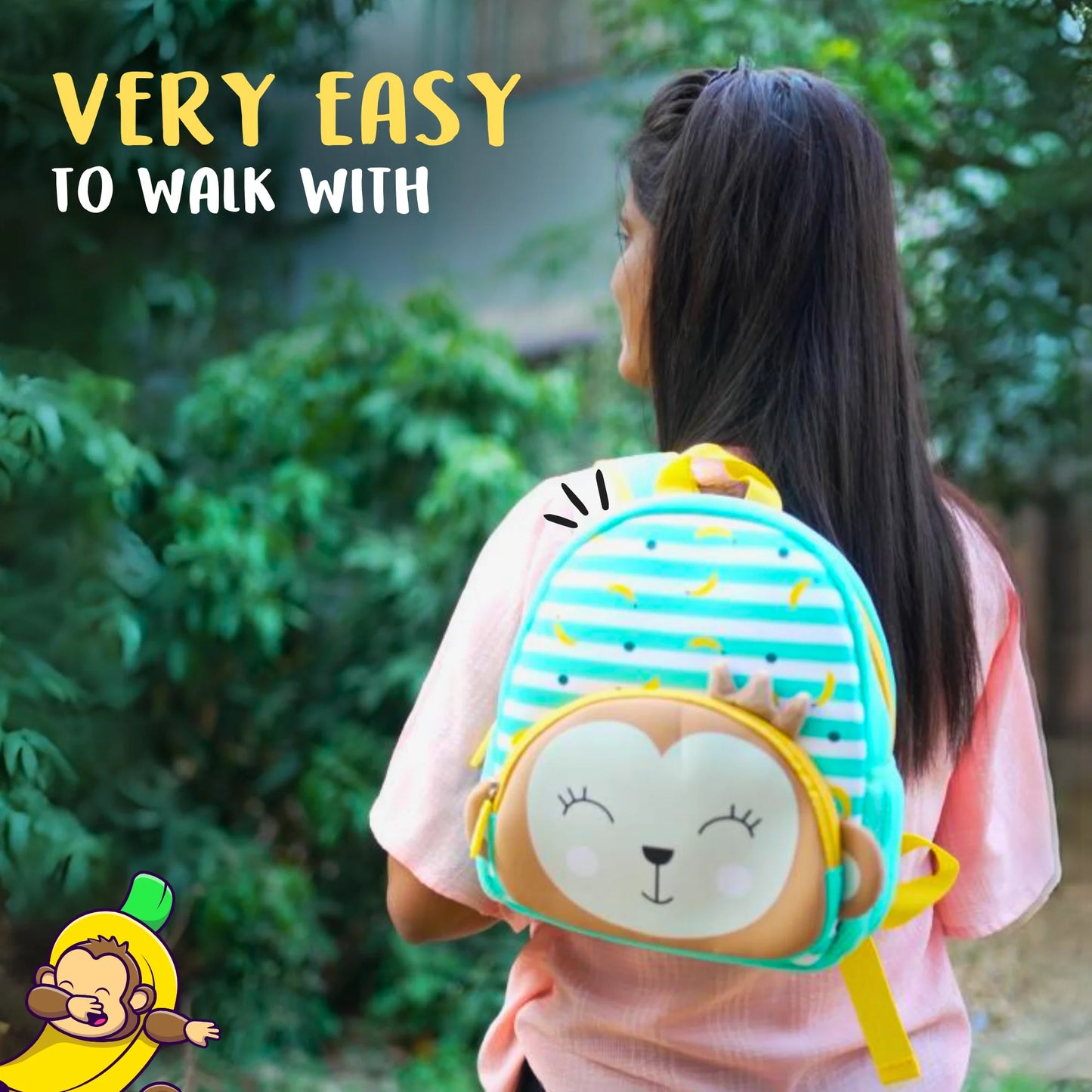 Cute Monkey Soft Plush Backpack for Kids