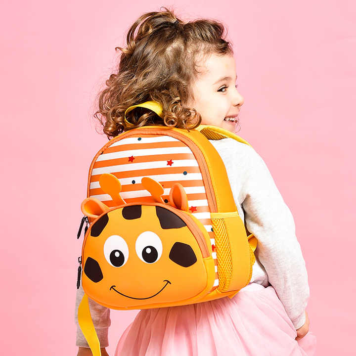 Cute Giraffe Soft Plush Backpack For Kids