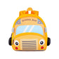 Cute Yellow School Bus Soft Plush Backpack For Kids